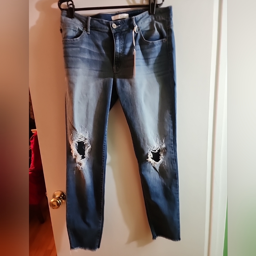 Women's KanCan Estilo Skinny Jeans - Distressed Blue